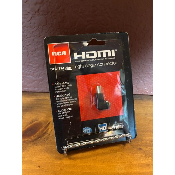 RCA HDMI Right Angle Adapter, 2 Way Connector New Open Packaging - Picture 1 of 2